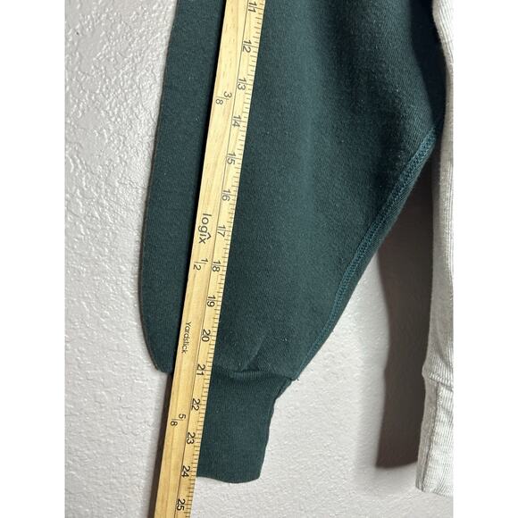 Vintage SMU Sweatshirt Size Medium 90s Y2K College Sports Elbow Patches Cozy - Picture 9 of 9